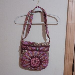 Vera Bradley Pink Paisley Quilted Crossbody Bag